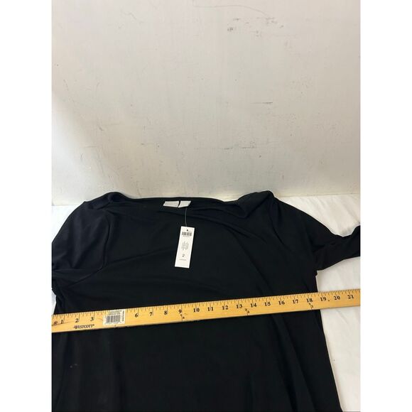 Chico Traveler Tuck black top shirt size 2 new Large - Picture 7 of 9